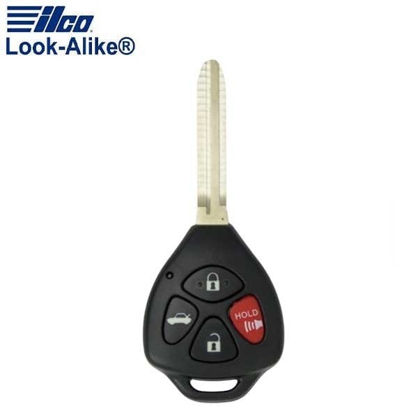 LAL RHK-TOY-4BD TOYOTA 4 BUTTON REMOTE HEAD KEY (4D-67 TRANSP.)